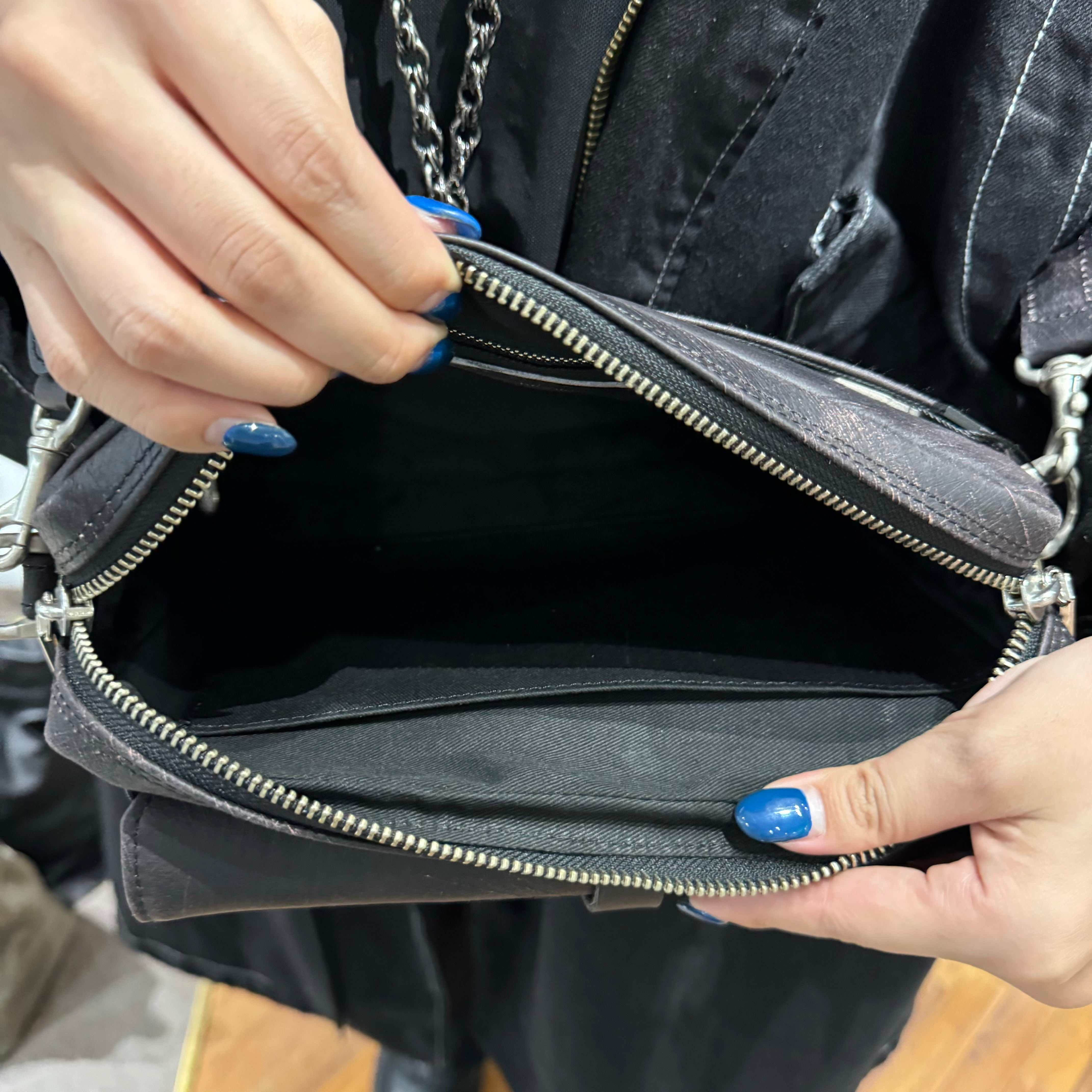 ⚠️予約【M.U.L.】 ショルダーバッグ　-vintage ブラック-　※R7. 6月末納品予定