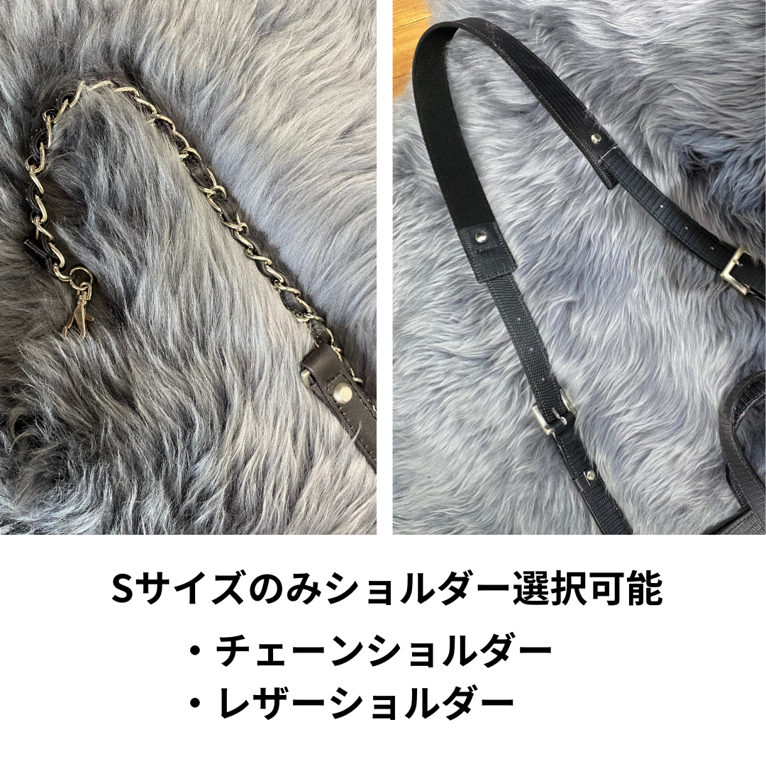 ⚠️予約【M.U.L.】スクエアトート リザード型押し -vintage ブラック-　※R7. 6月末納品予定