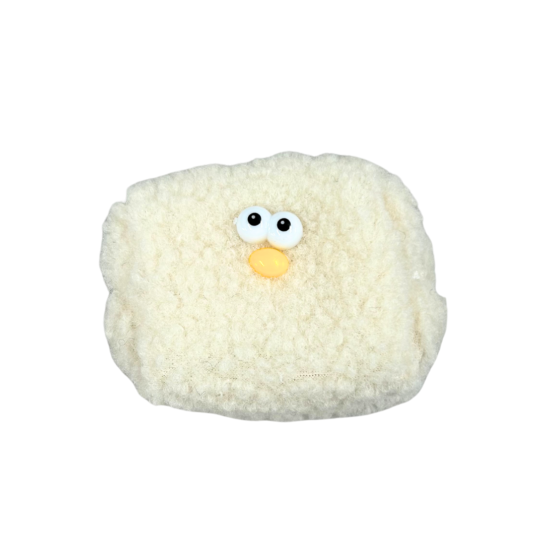 もこもこミニポーチくん -ホワイト-　※8/6-12迄に順次発送予定