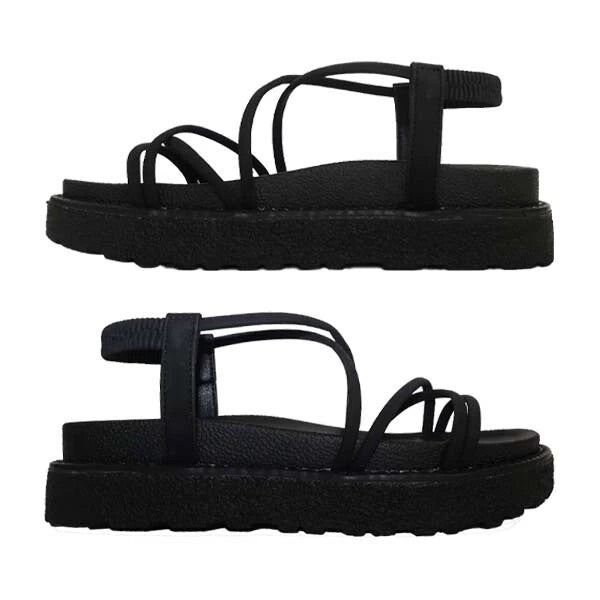 フラットサンダル -ブラック-  ※6/18~24迄に順次発送予定