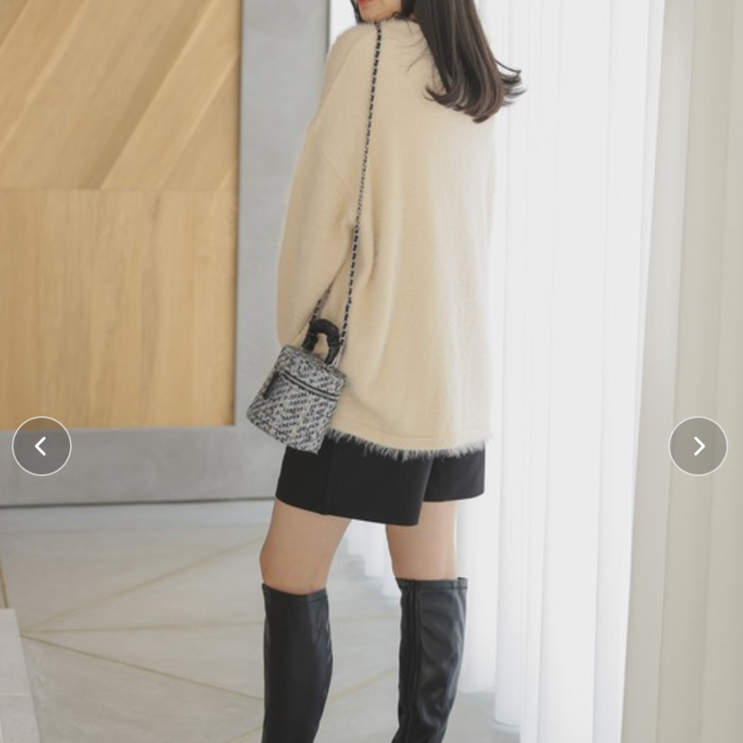 シャギーニットカーディガン -アイボリー-　※10/29〜11/4より順次配送