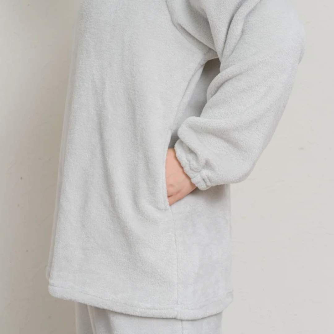 フランネルチュニック上下セット -グレー-　※10/28～11/2頃より順次配送予定