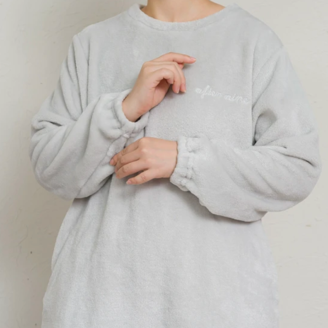 フランネルチュニック上下セット -グレー-　※10/28～11/2頃より順次配送予定