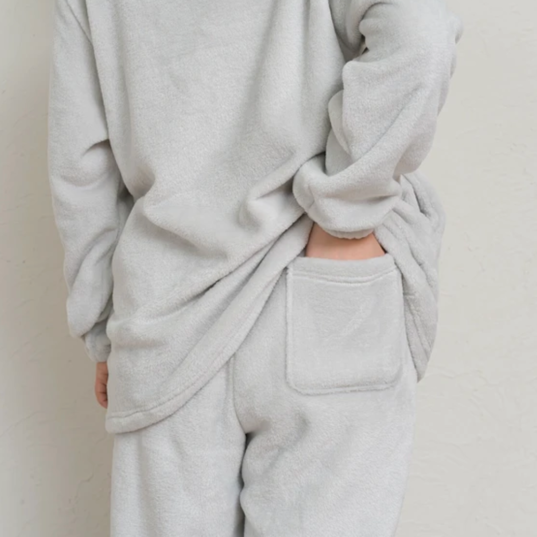 フランネルチュニック上下セット -グレー-　※10/28～11/2頃より順次配送予定