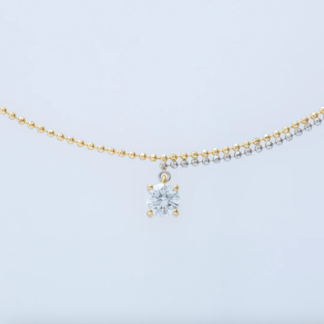 【ENEY】ピクセル 0.23カラット ラウンドチェーンネックレス　※10/22〜28より弊社事務所から発送