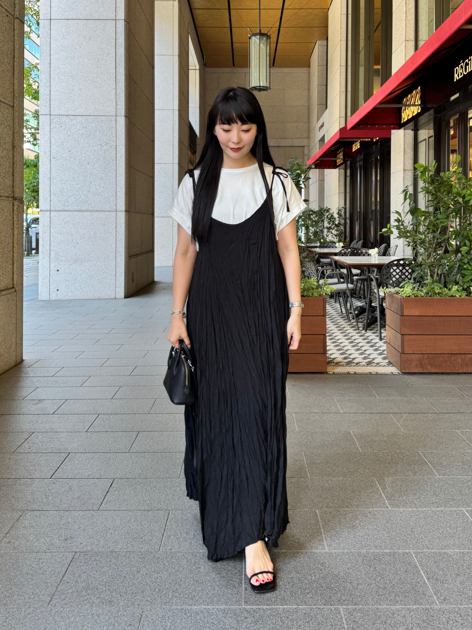 【ASYMM】CRUSHÉ DRESS -black-