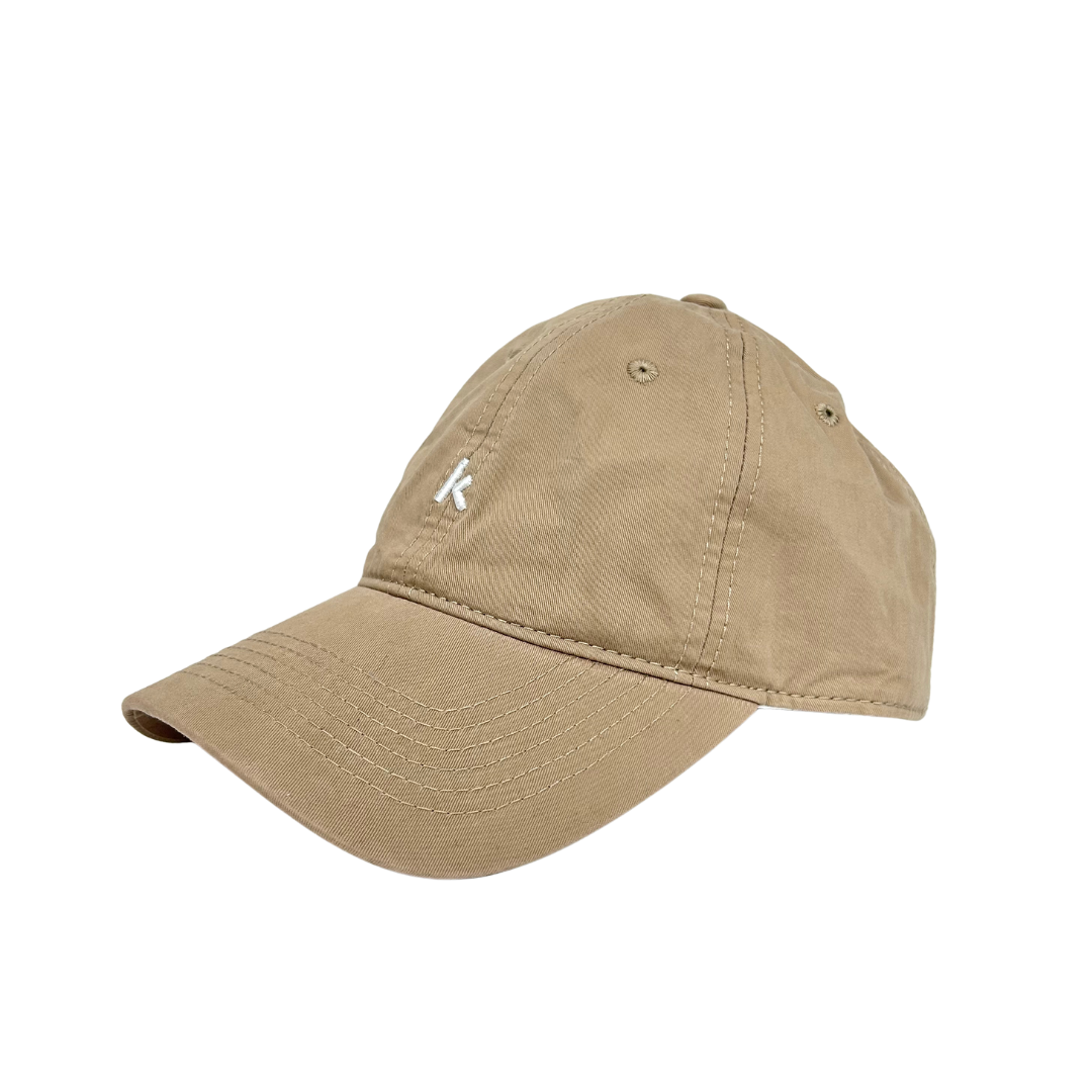 アルファベット「K」キャップ -ベージュ-　※8/6〜12迄に順次発送予定