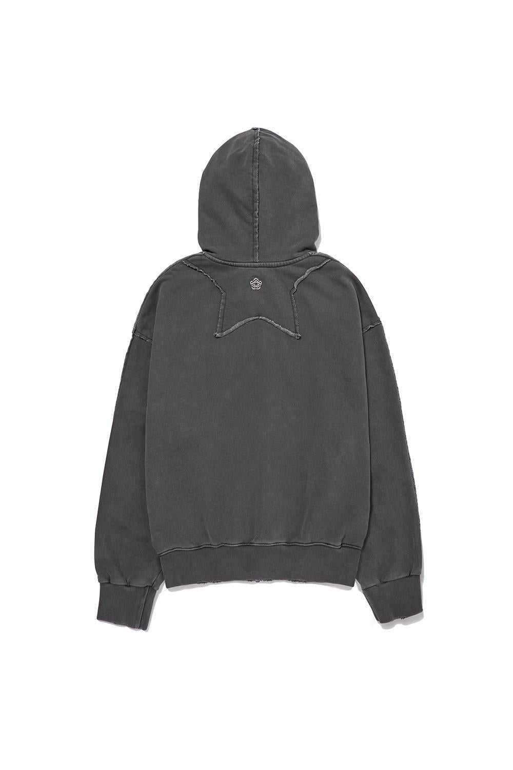 ※予約商品【ULKIN】MUGUNG Vintage Zip-up Hoodie_CHARCOAL　※12月頃より順次配送予定