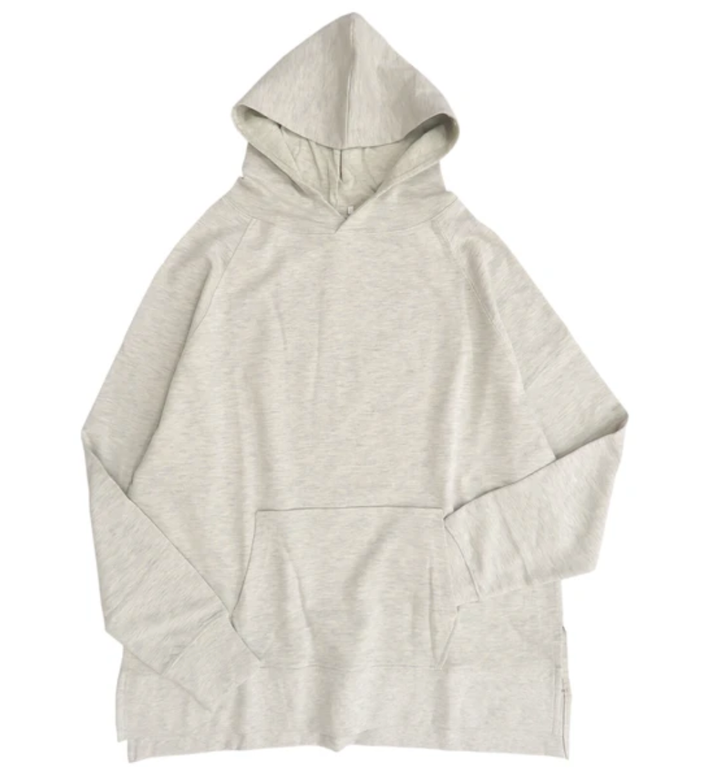 コットン裏毛フーディプルオーバー　-アイボリー-   ※1/28〜2/3頃より順次発送予定