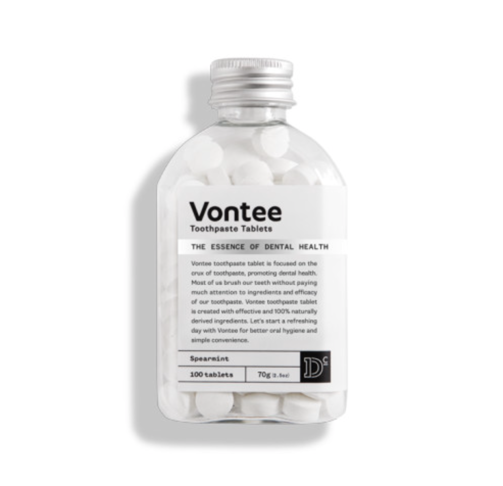 【Vontee】ボンティー固体歯磨き粉 スペアミント 100粒(70g)　※10/21-28より順次発送予定