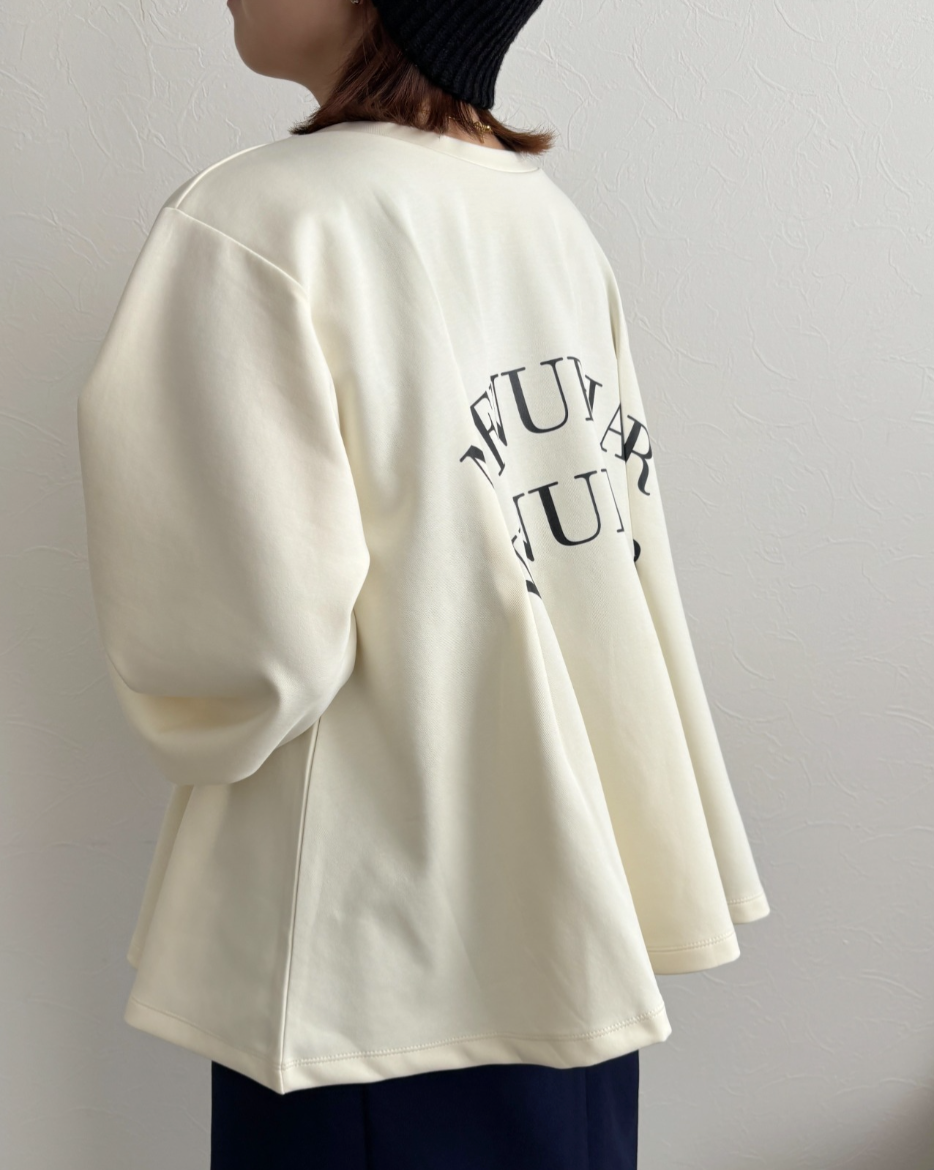 【Palm Riche】前後２WAYロゴタックTOPS  -ホワイト-　※10/22-28頃より順次配送予定