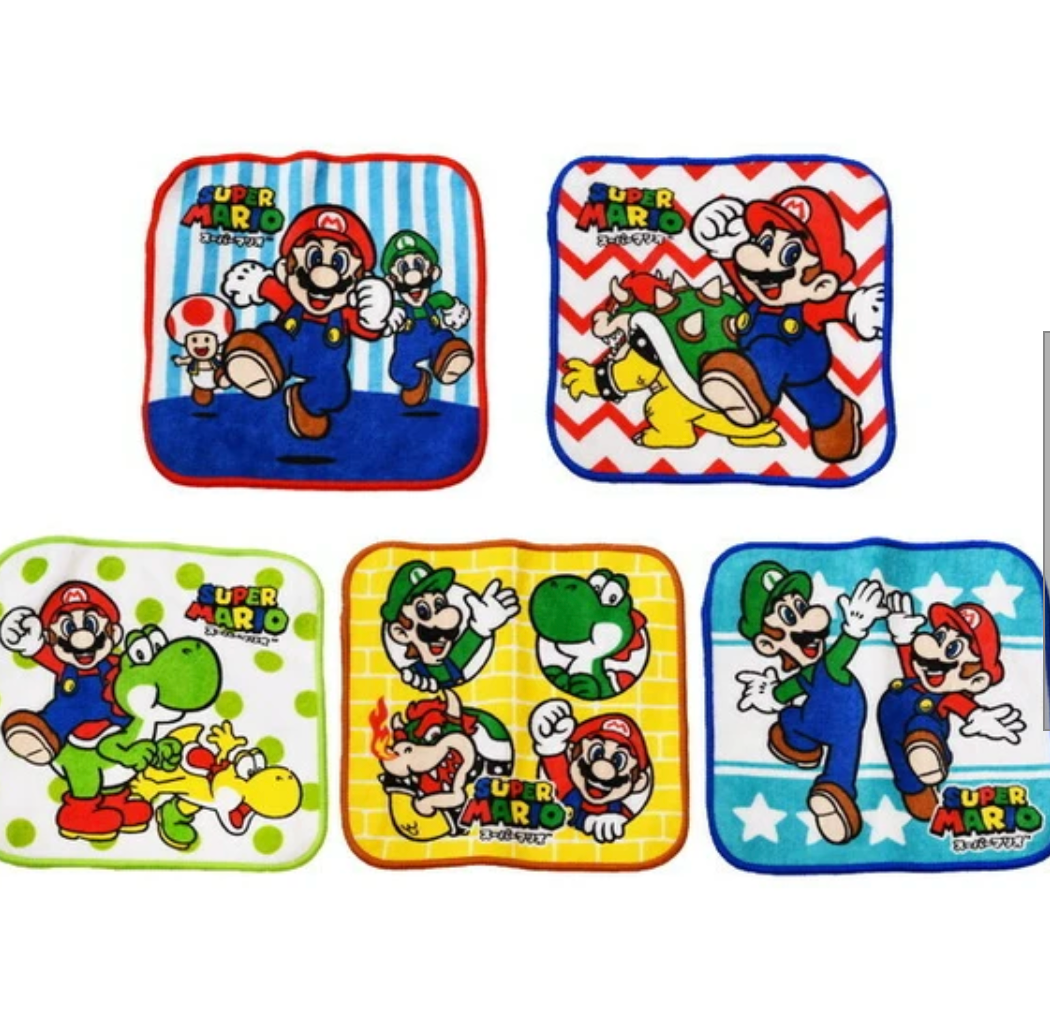 キャラクターミニタオル　5枚組　-スーパーマリオ-　※7/16~22迄に順次発送予定