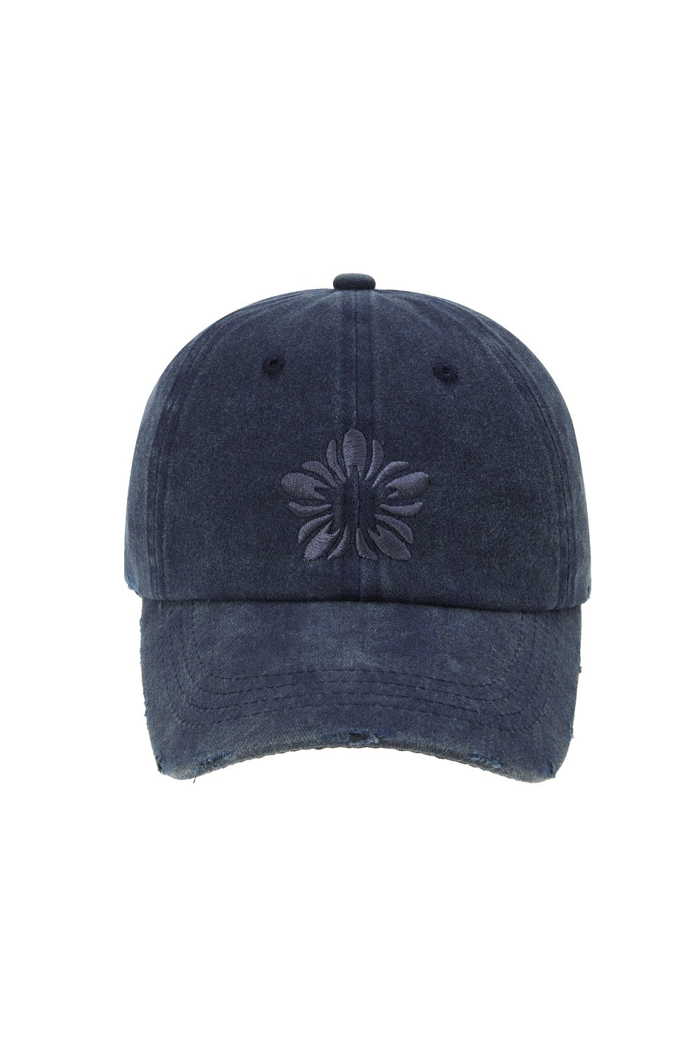 ※予約商品【ULKIN】[Runway] MUGUNG Embroidery Pigment Ball Cap_Navy　※12月頃より順次配送予定