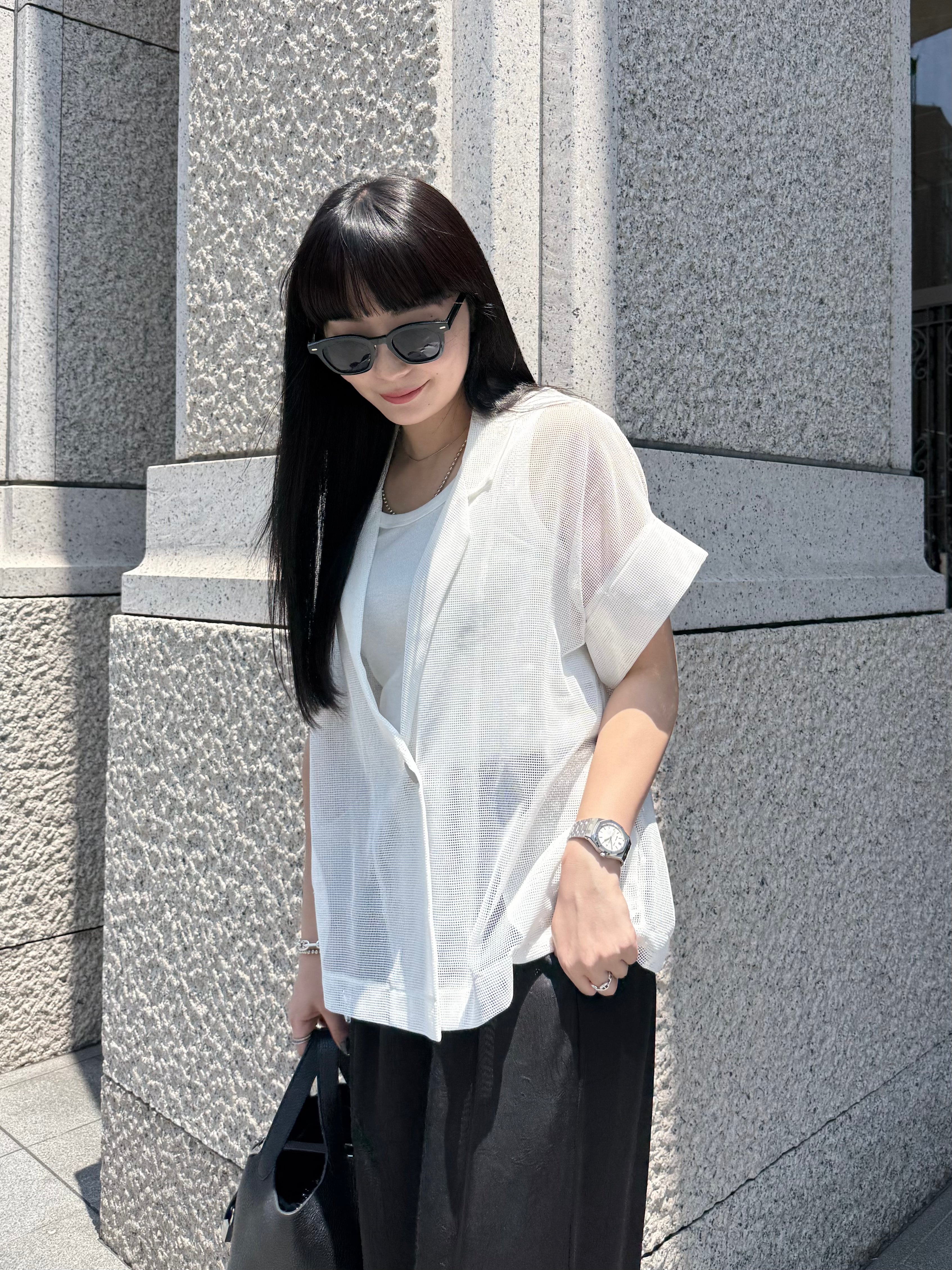 【ASYMM】AIR Mesh Jacket -white-