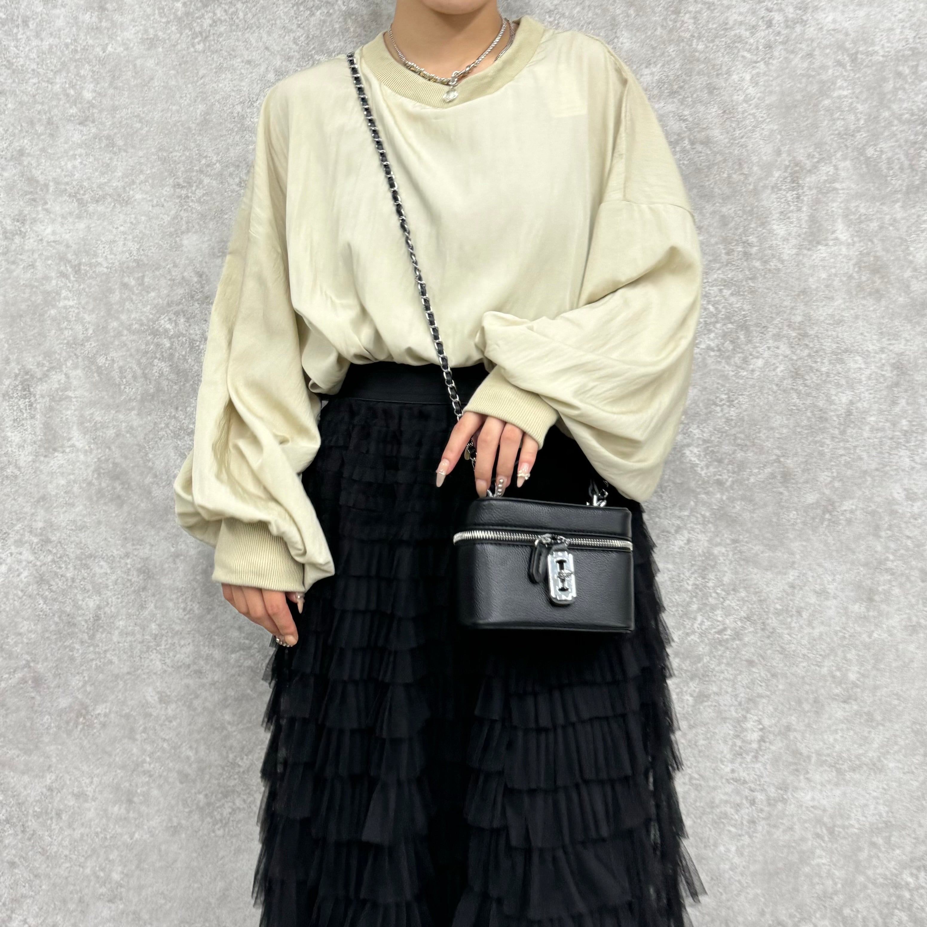 タフタオーバートップス -ベージュ-  ※3/5〜11より順次発送予定