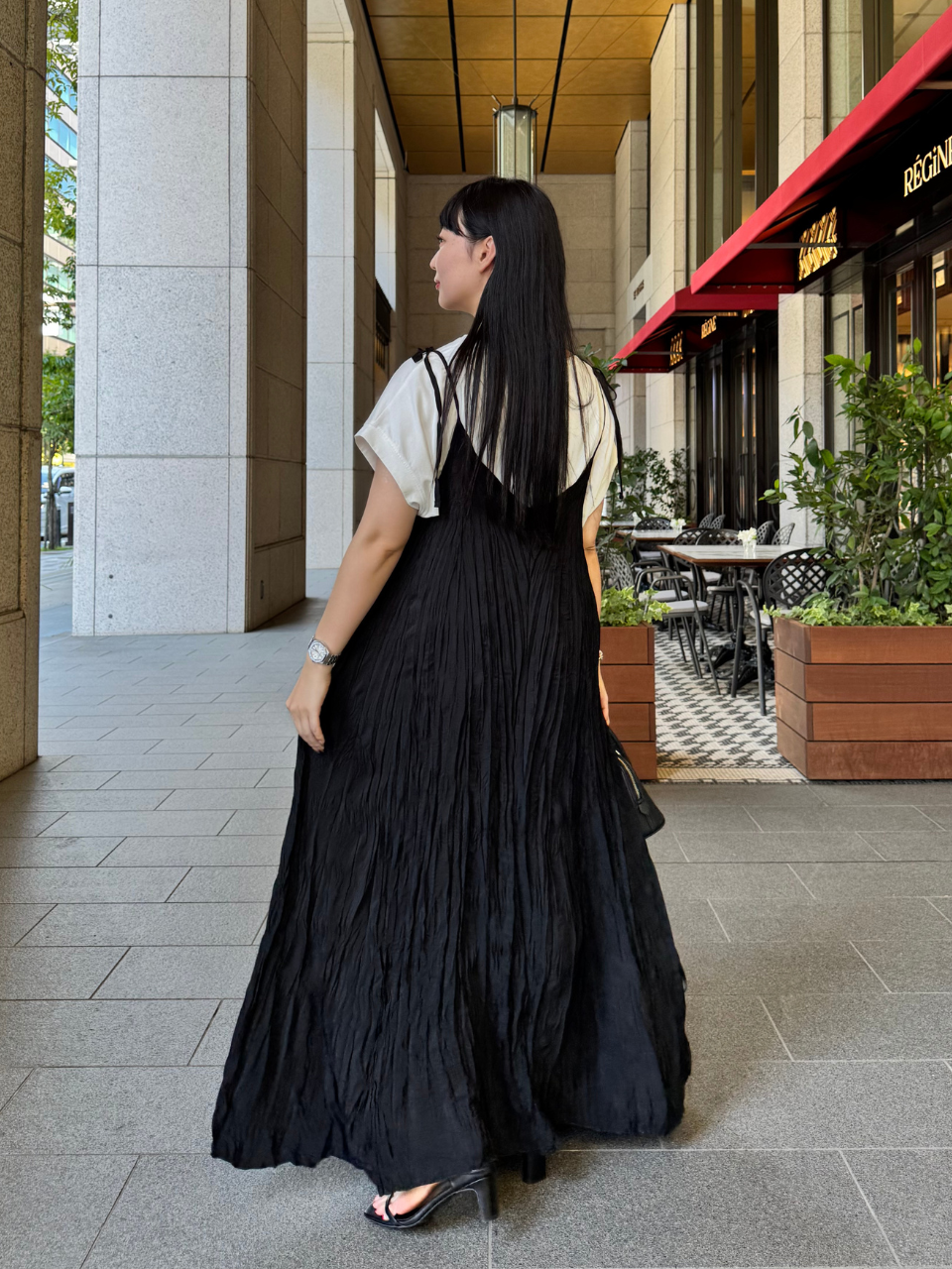 【ASYMM】CRUSHÉ DRESS -black-