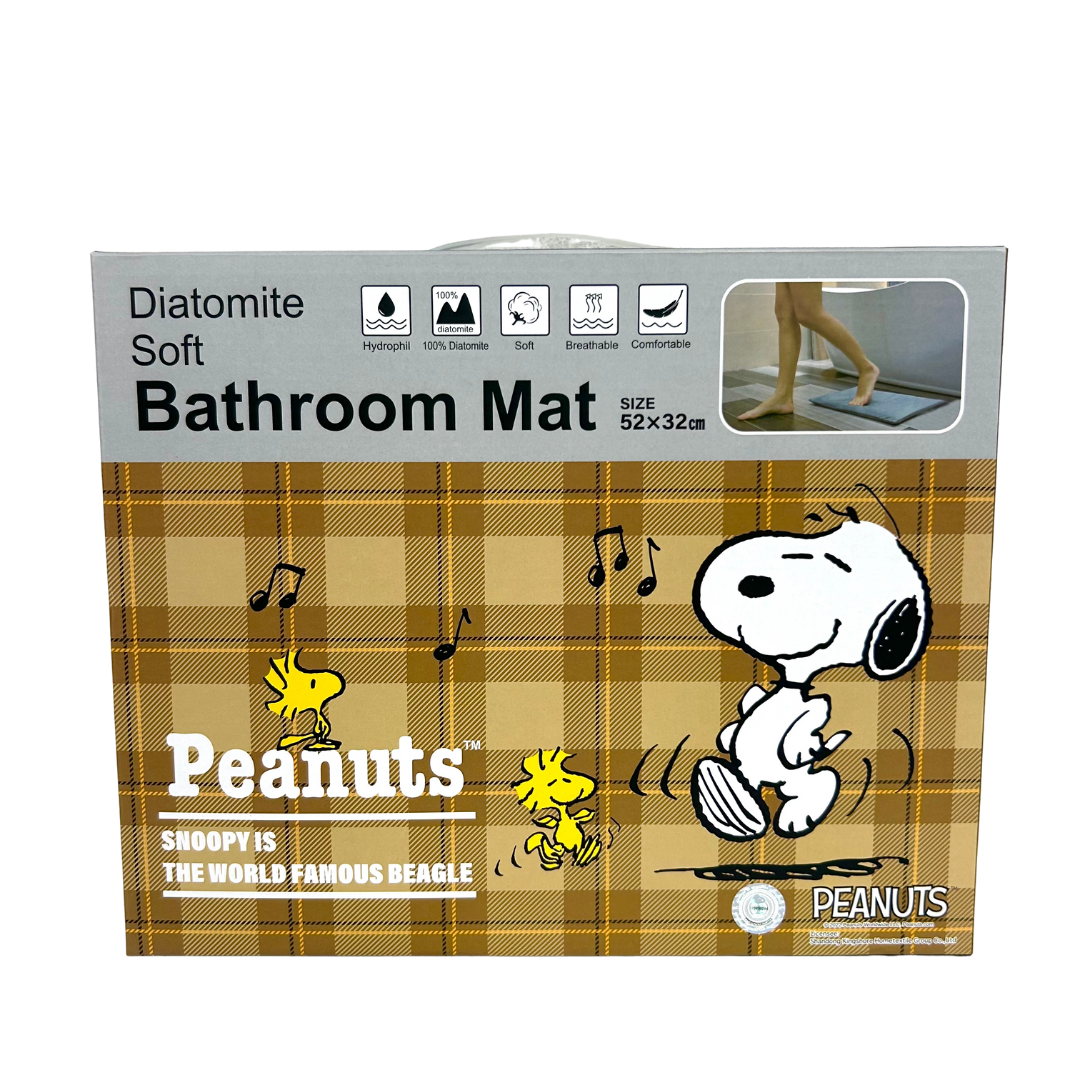 珪藻土ソフトバスマット　-スヌーピーA柄-　※7/16〜22迄に順次発送予定