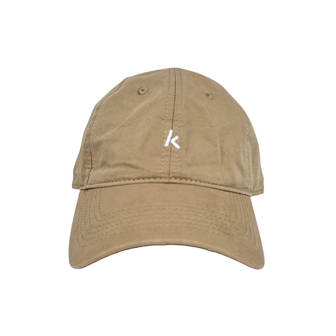 アルファベット「K」キャップ -ベージュ-　※8/6〜12迄に順次発送予定