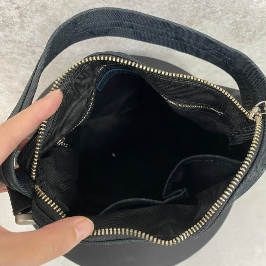 【MUL094-BL】ドロップ2way S オイルレザーキルティング(ブラック) ブルーライン　※10/29〜11/2より弊社事務所から順次発送