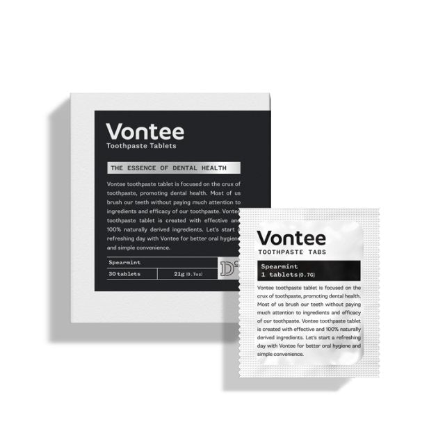 【Vontee】ボンティー固体歯磨き粉 スペアミント 30粒(21g)　※10/21-28より順次発送予定
