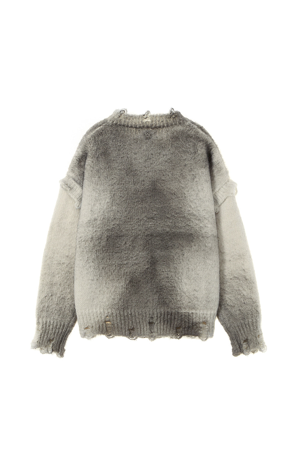 ※予約商品【ULKIN】Spray Oversized Cardigan_Grey　※12月頃より順次配送予定