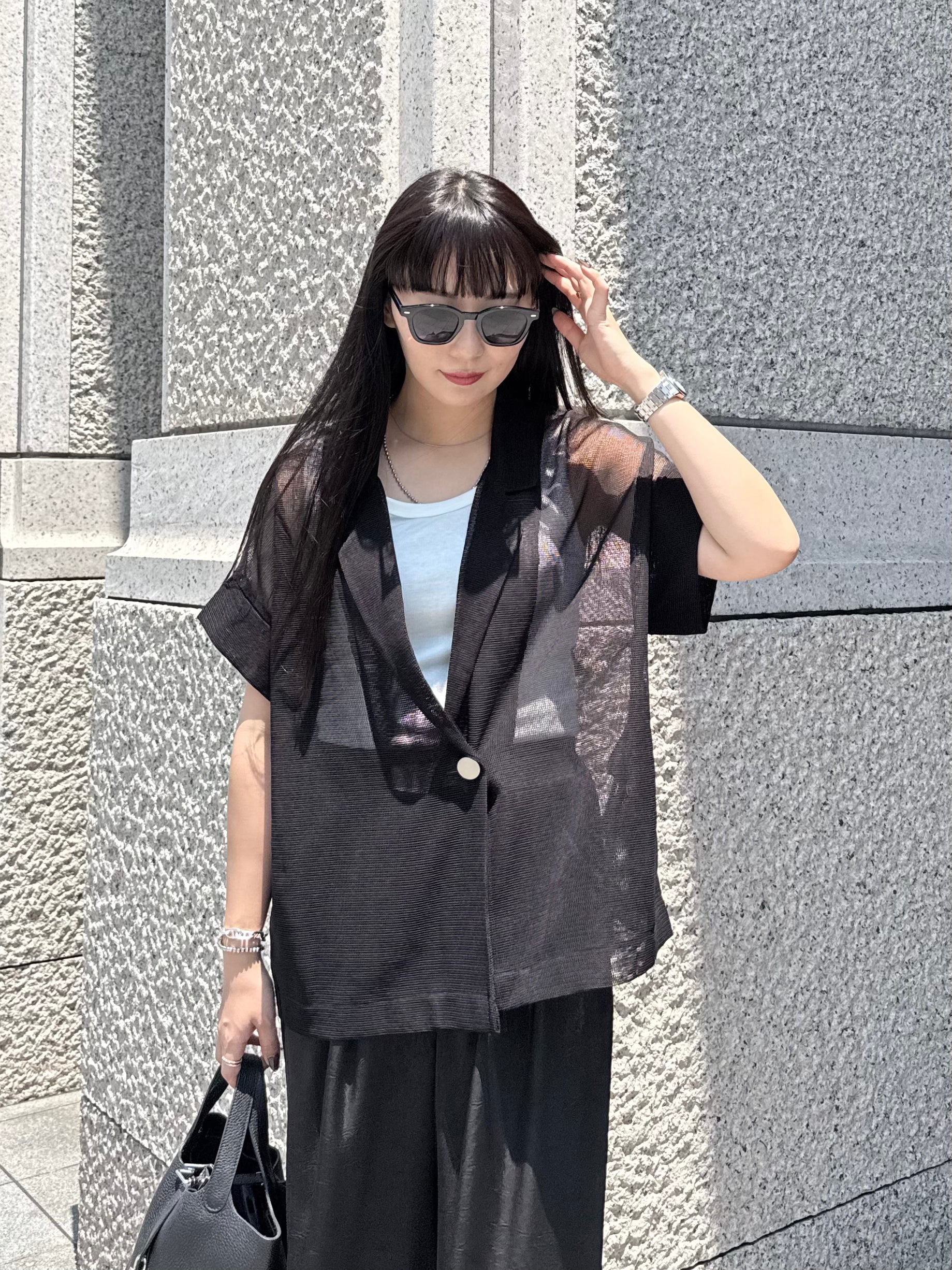 【ASYMM】AIR Mesh Jacket -black-