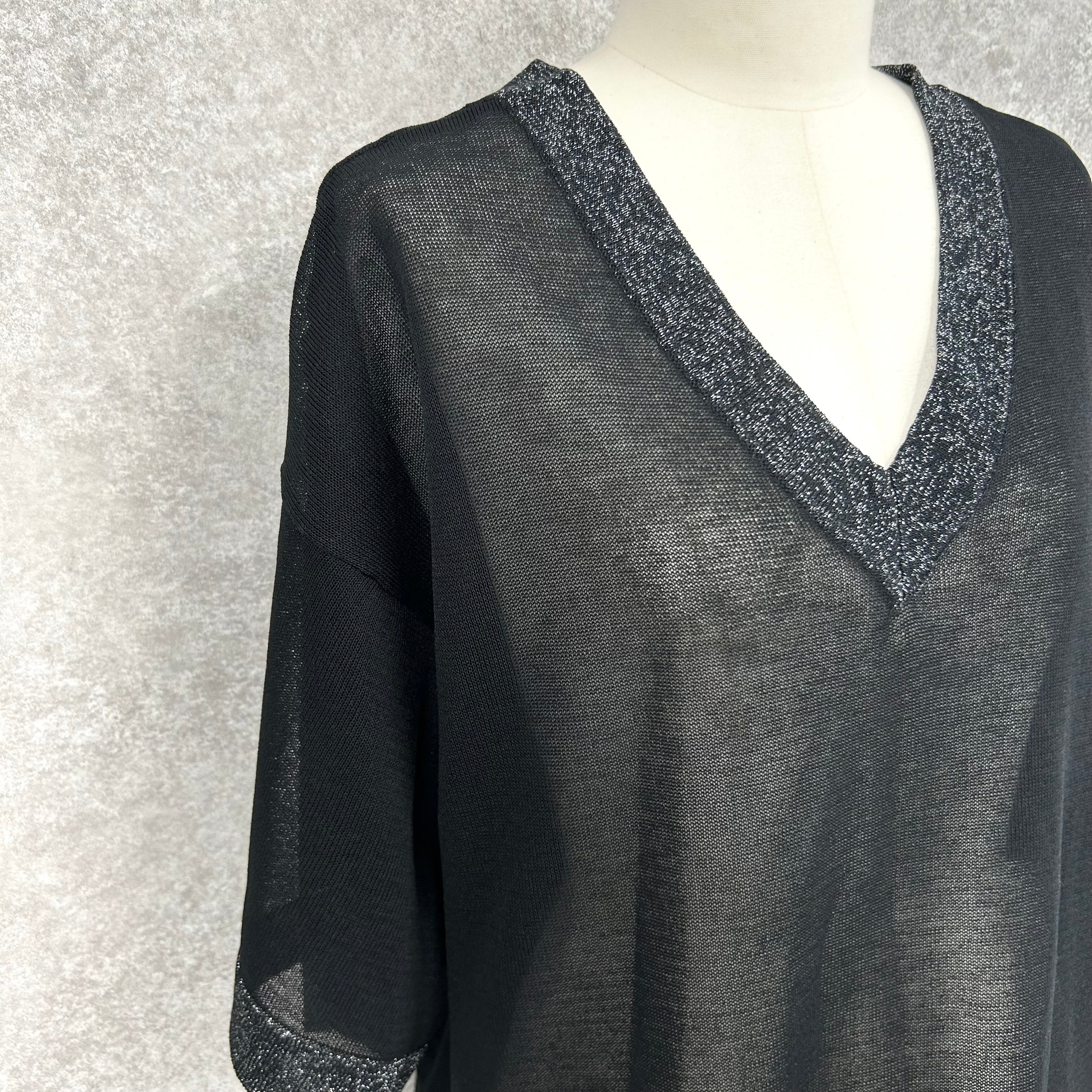 2WAY スパークリングシアー BIG  プルオーバー -ブラック-　※8/6〜12より配送予定