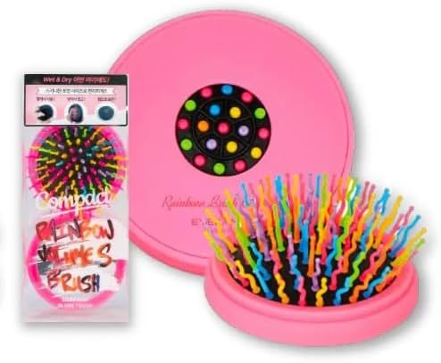 ellipsノベルティ対象商品【アイキャンディ】レインボーボリュームコンパクトブラシ　ピンク　 ※8/20〜26より順次発送予定