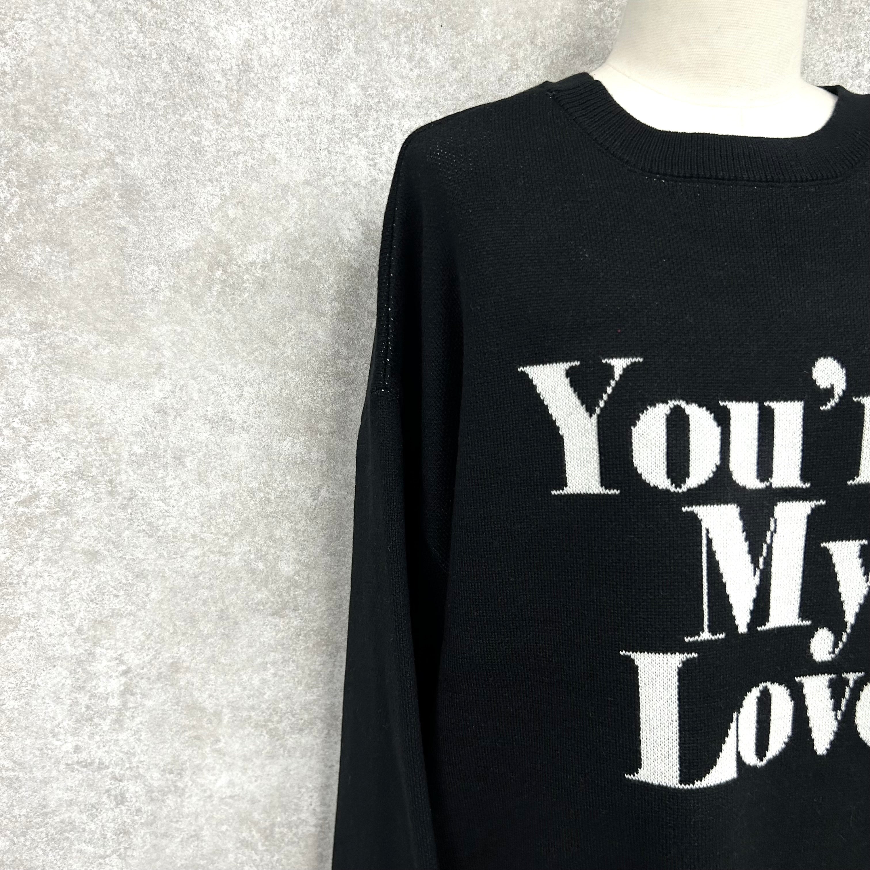 MyLoveオーバーサイズプルオーバー　-ブラック×オフ-　※11/4~11/11頃より順次発送予定