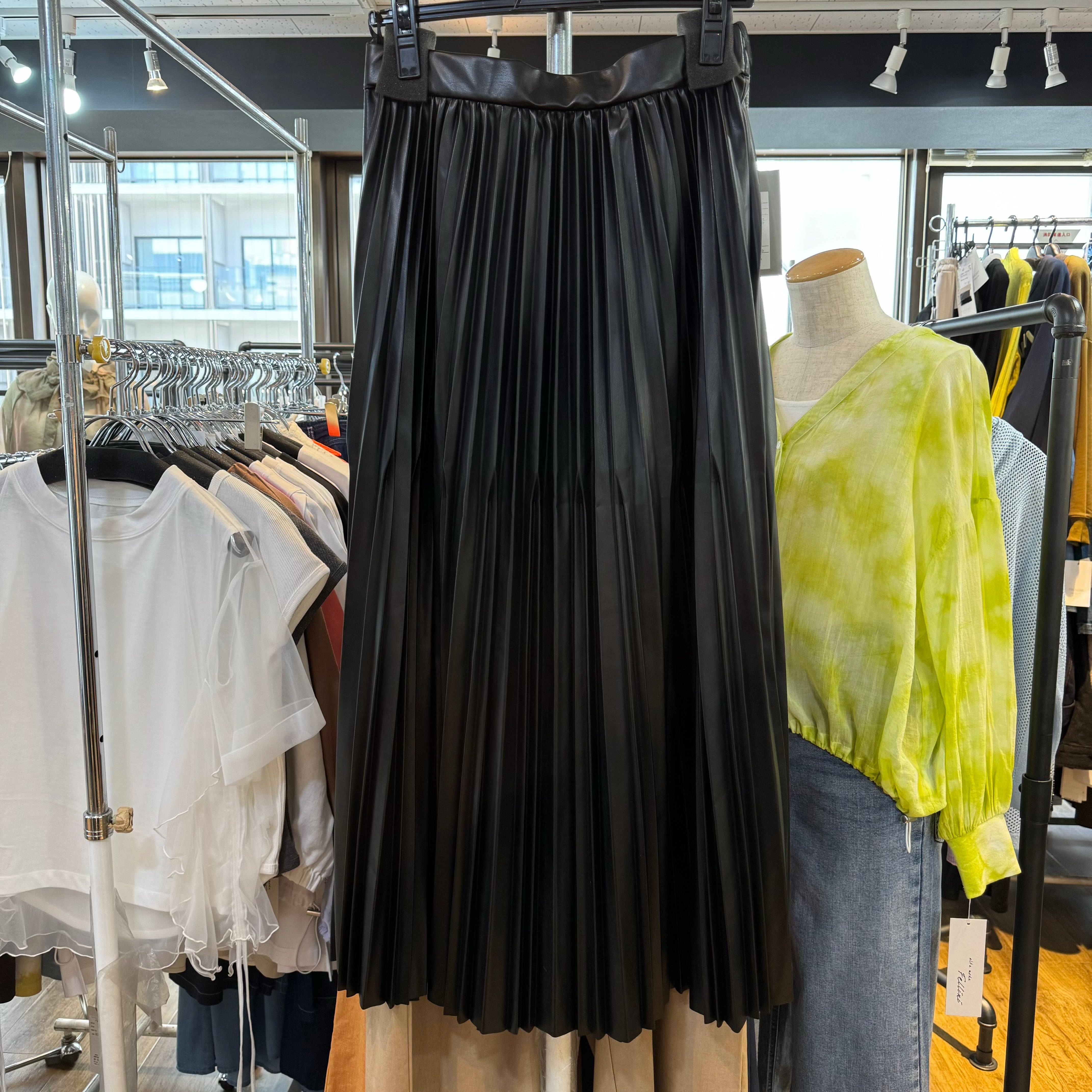 【PRIORITY】レザープリーツスカート -40サイズ-　034  ※9/17~23より順次発送予定