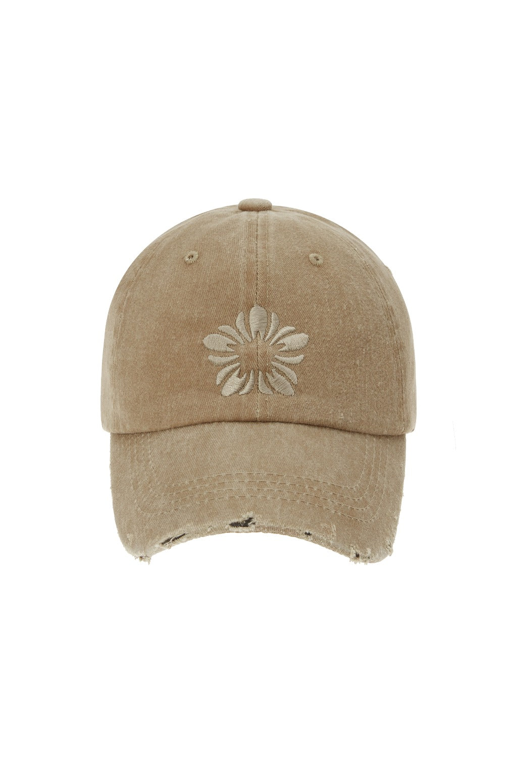 ※予約商品【ULKIN】[Runway] MUGUNG Embroidery Pigment Ball Cap_Beige　※12月頃より順次配送予定