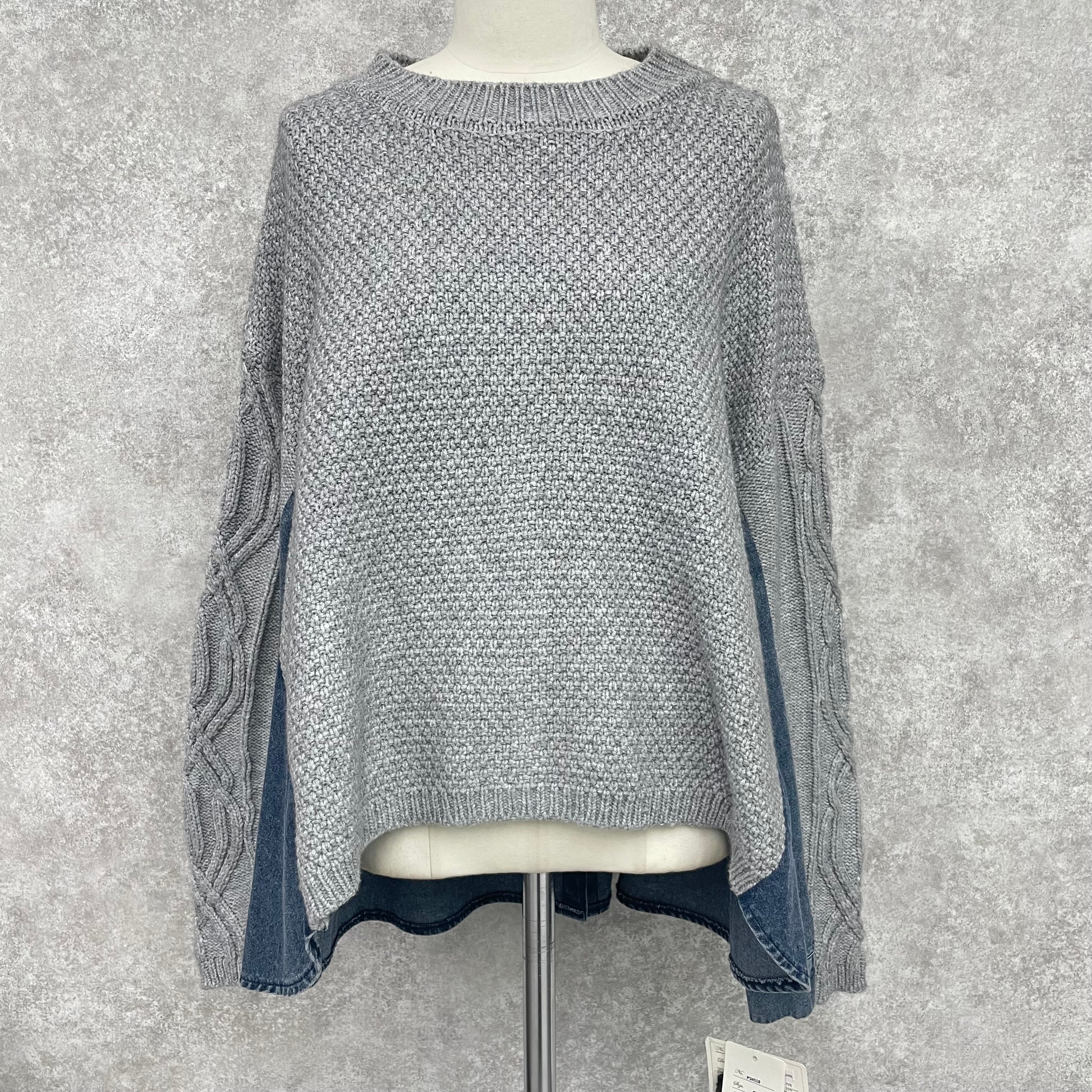 デニムドッキングトップス -グレー-　※10/22~28頃より順次発送　※ハンガー納品