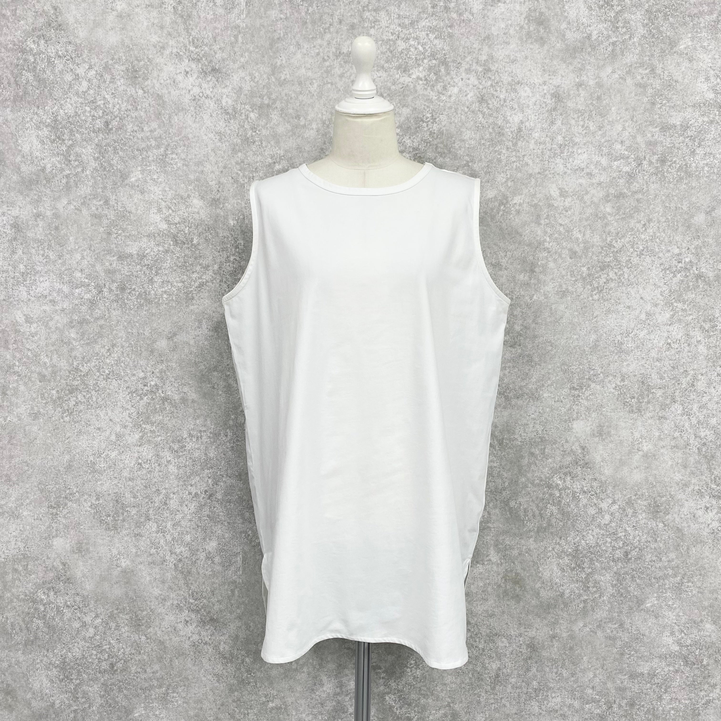 【ASYMM】LAYER MATE TANK -white-