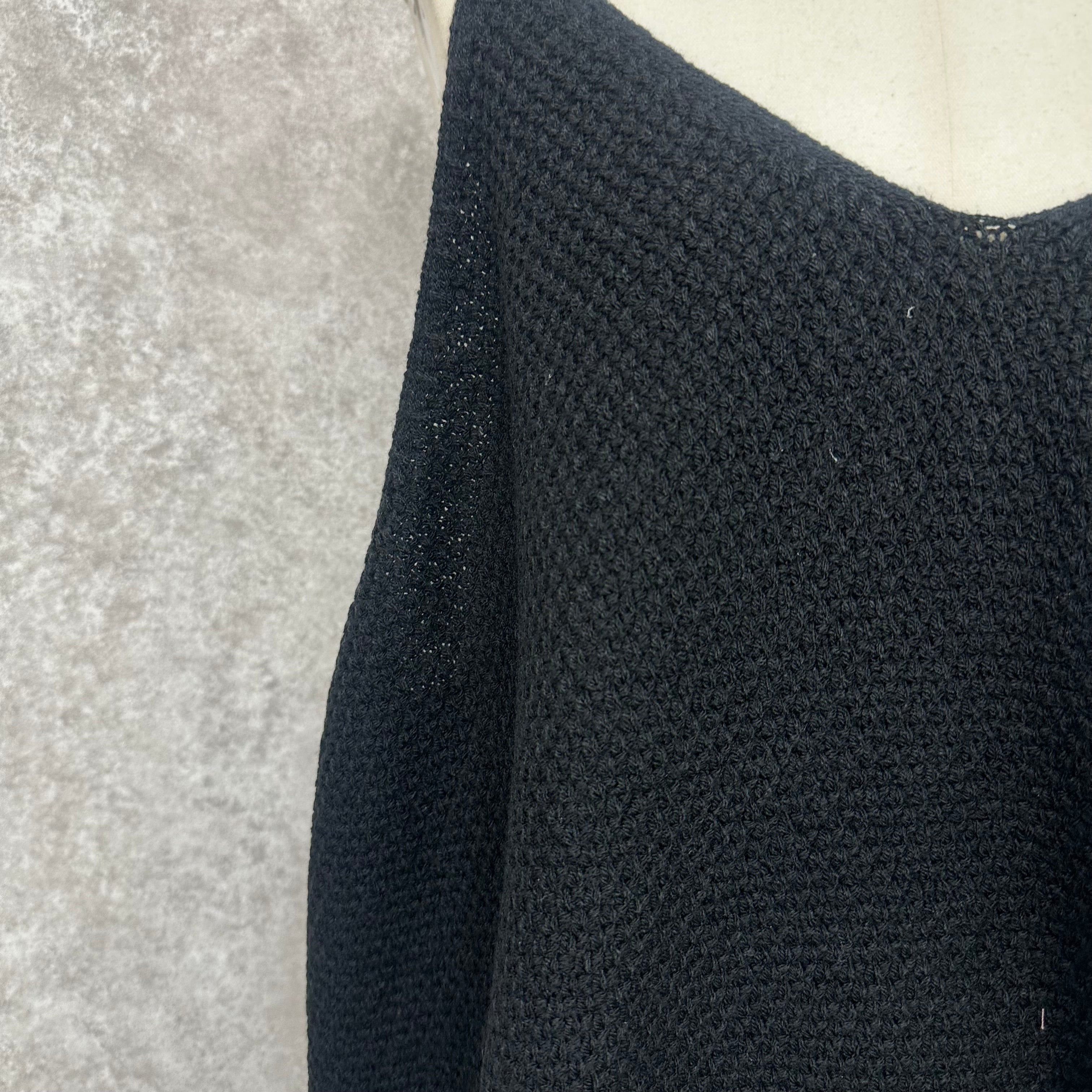 オーバーサイズニットビスチェ　ブラック　※10/15-21頃より順次配送予定