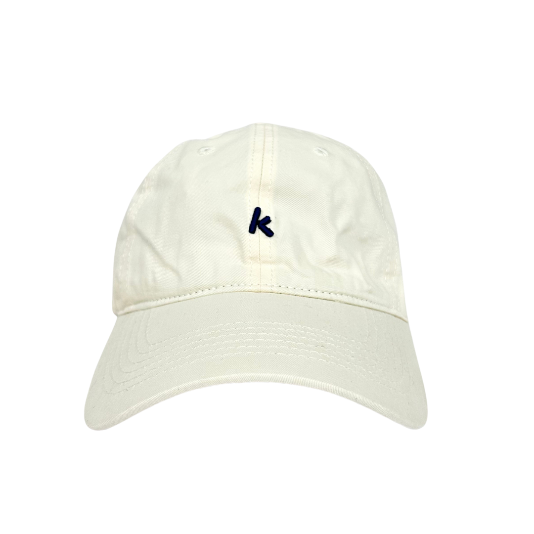 アルファベット「K」キャップ -オフホワイト-　※8/6〜12迄に順次発送予定