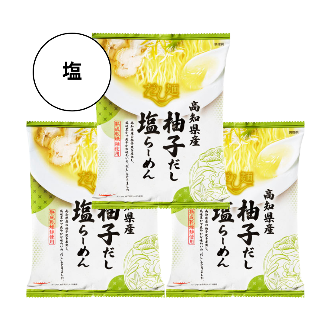 【K&K】tabete だし麺 高知県産柚子だし塩らーめん 3袋セット　※7/23〜29迄に順次発送予定