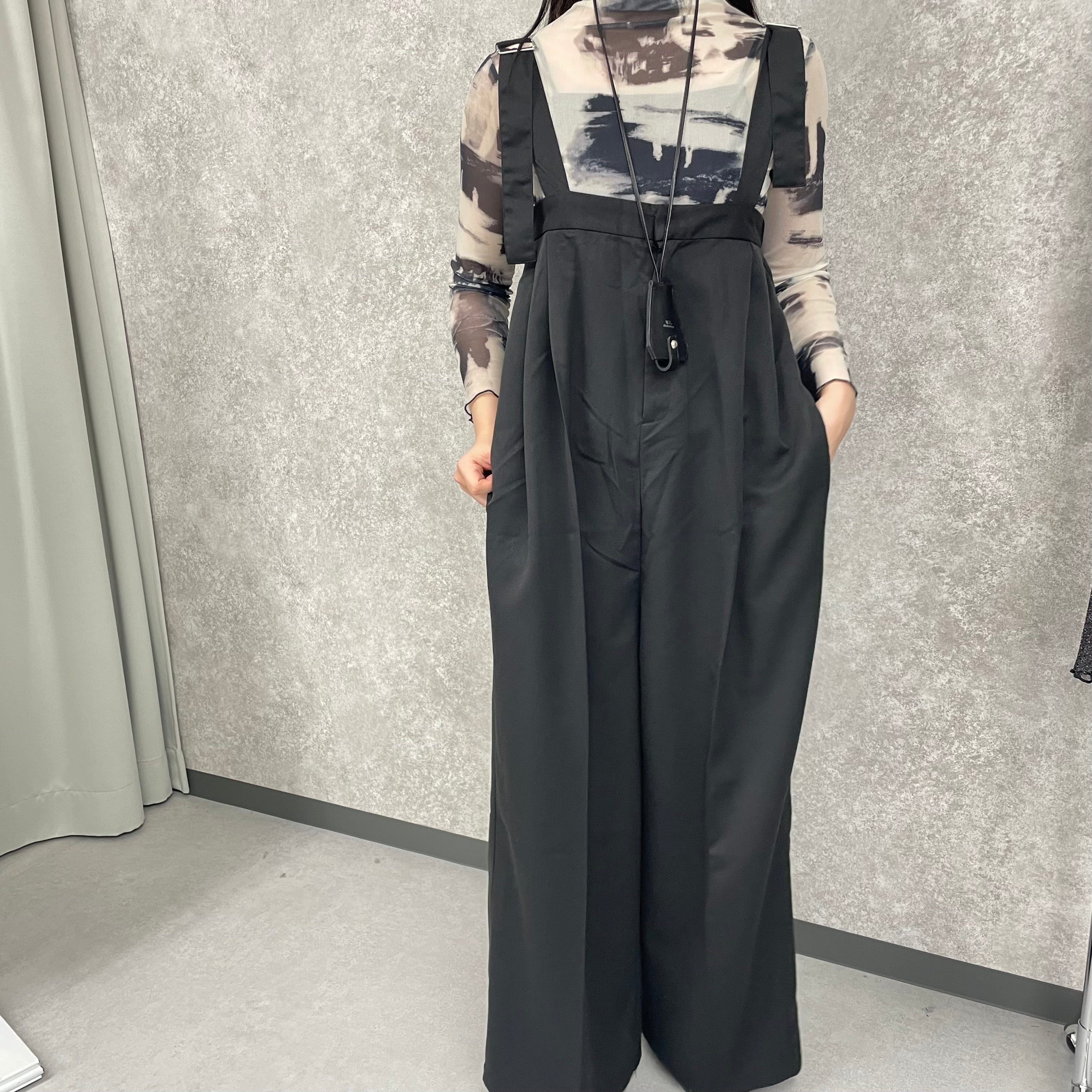 エステルツイルベルトサロペット -ブラック-　※11/12-18配送予定