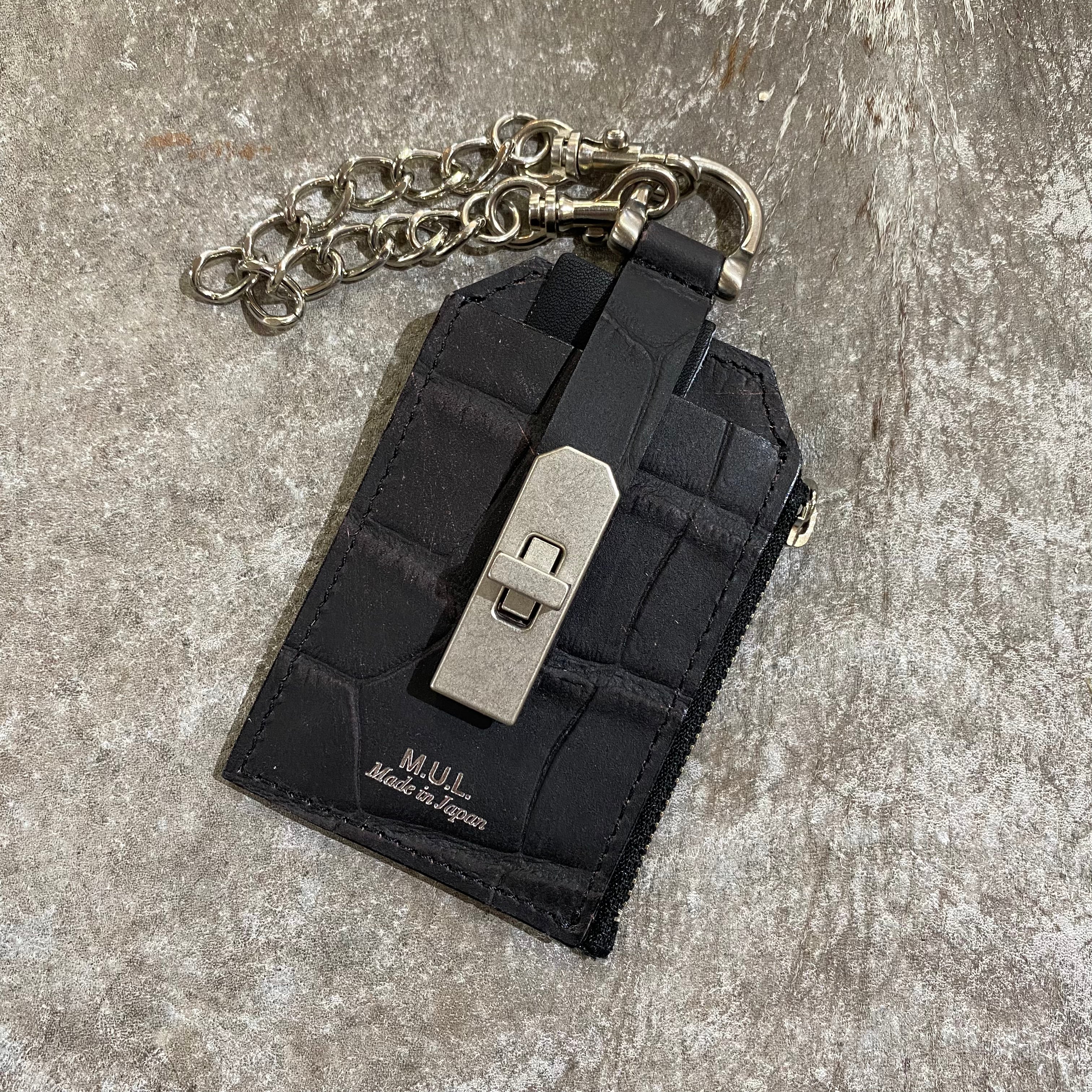 ⚠️予約【M.U.L.】チェーンパスケース -vintage ブラック-　※R7. 6月末納品予定