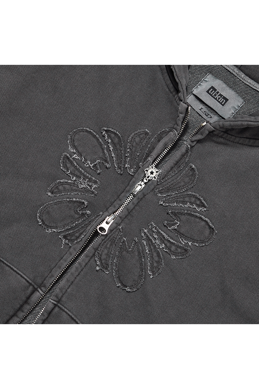 ※予約商品【ULKIN】MUGUNG Vintage Zip-up Hoodie_CHARCOAL　※12月頃より順次配送予定
