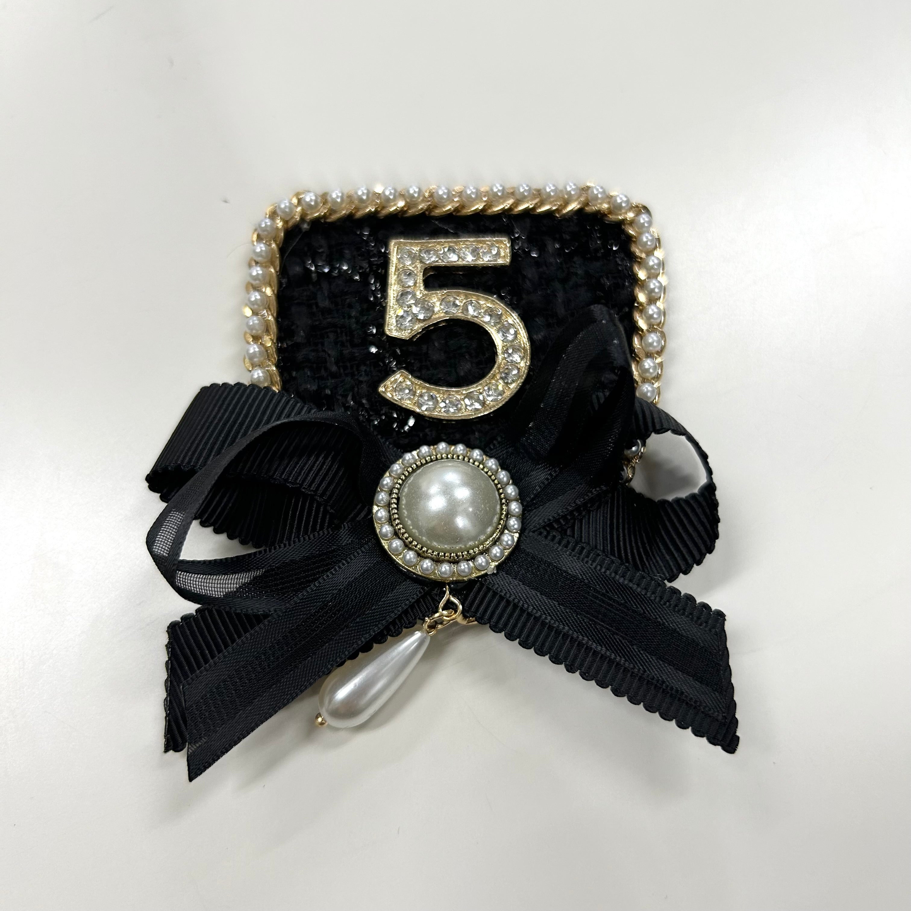 マグネットチャーム　5リボンブラック　※6/18~24迄に順次発送予定