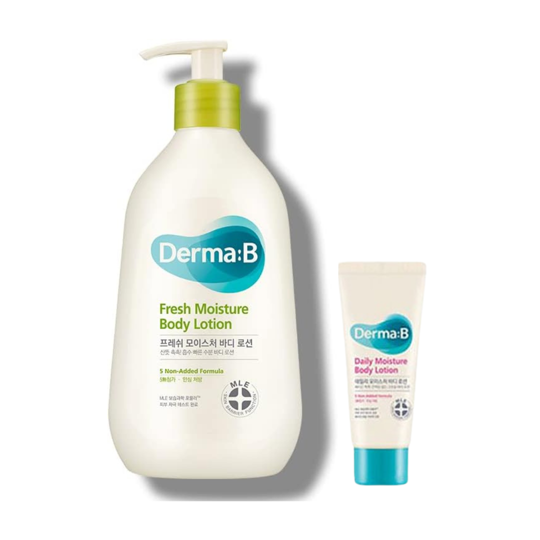 【Derma B】フレッシュモイスチャーボディローション400ml ＋ デイリーモイスチャ―ボディローション20ml付き　※3/19~3/25頃より配送予定配送予定