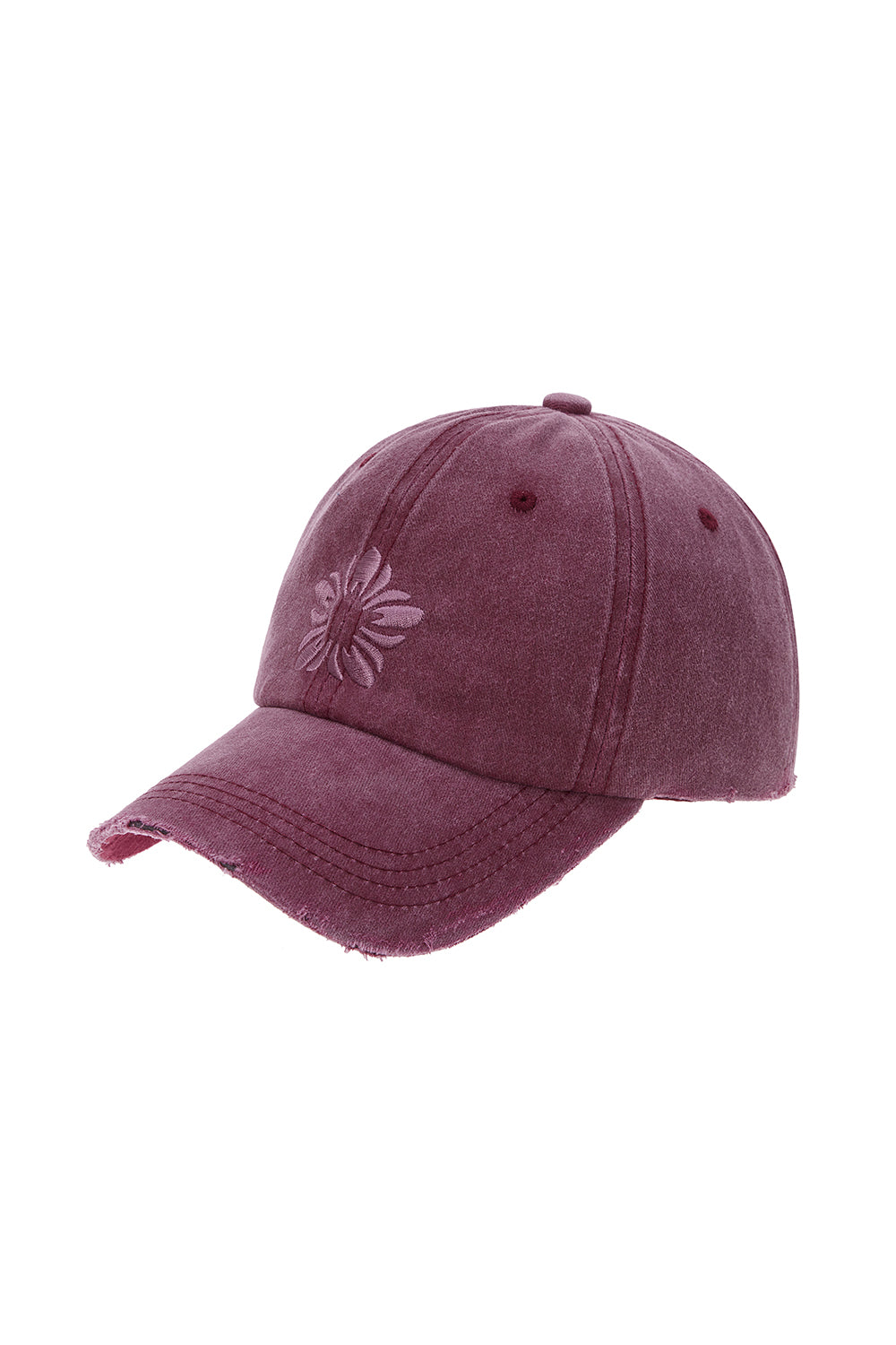 ※予約商品【ULKIN】[Runway] MUGUNG Embroidery Pigment Ball Cap_Burgandy　※12月頃より順次配送予定