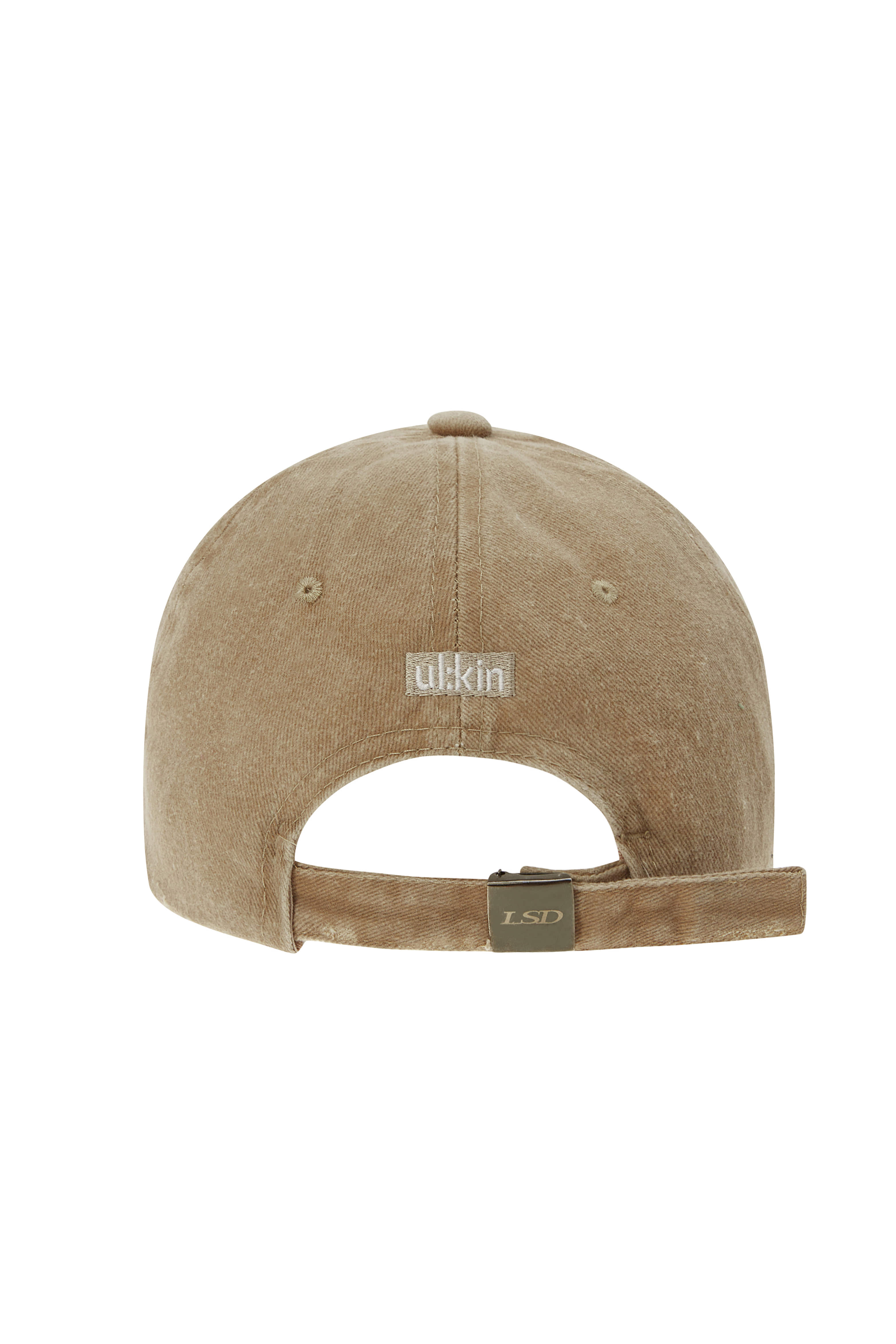 ※予約商品【ULKIN】[Runway] MUGUNG Embroidery Pigment Ball Cap_Beige　※12月頃より順次配送予定