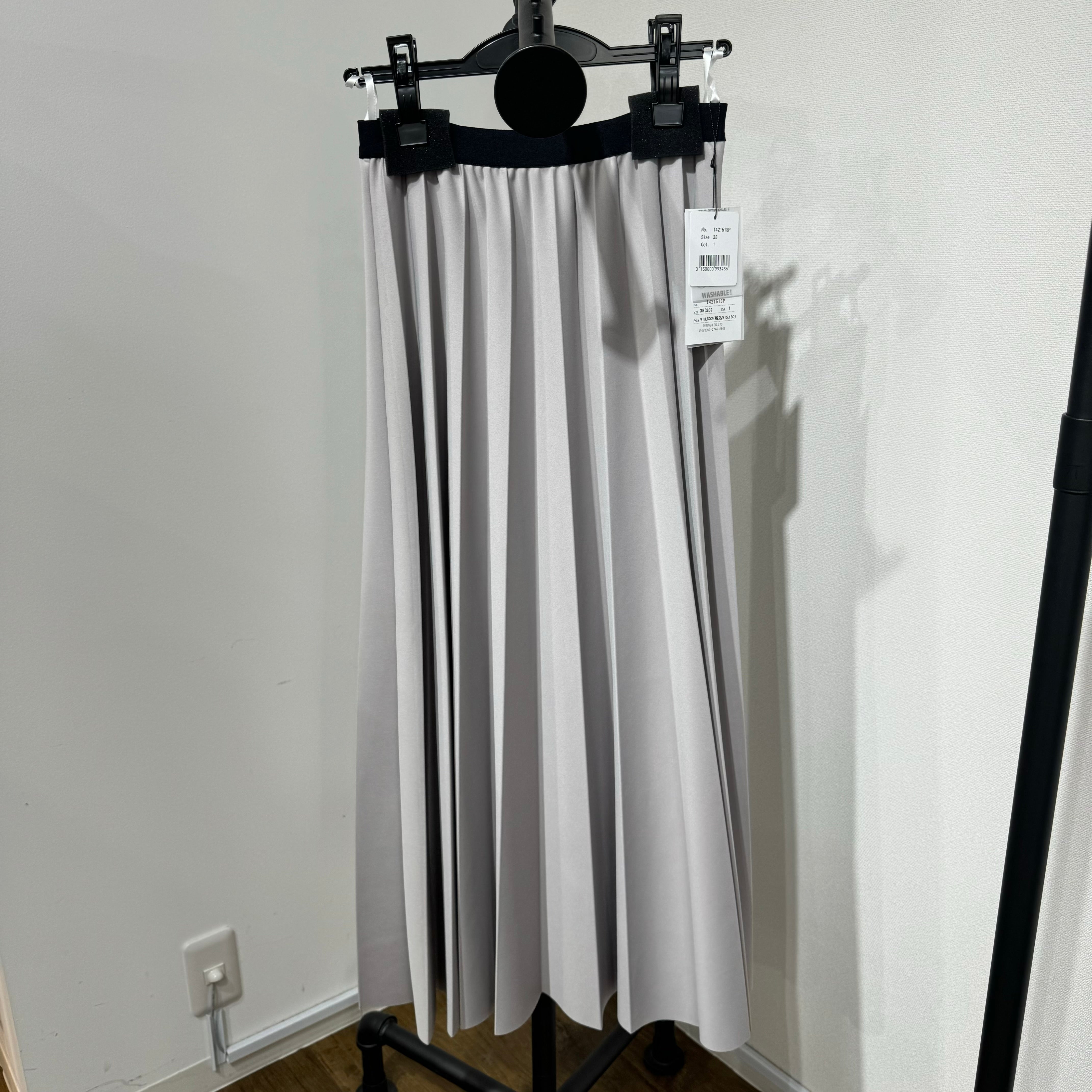 【PRIORITY】幅広プリーツスカート -グレー-　※10/15~21頃より順次発送予定