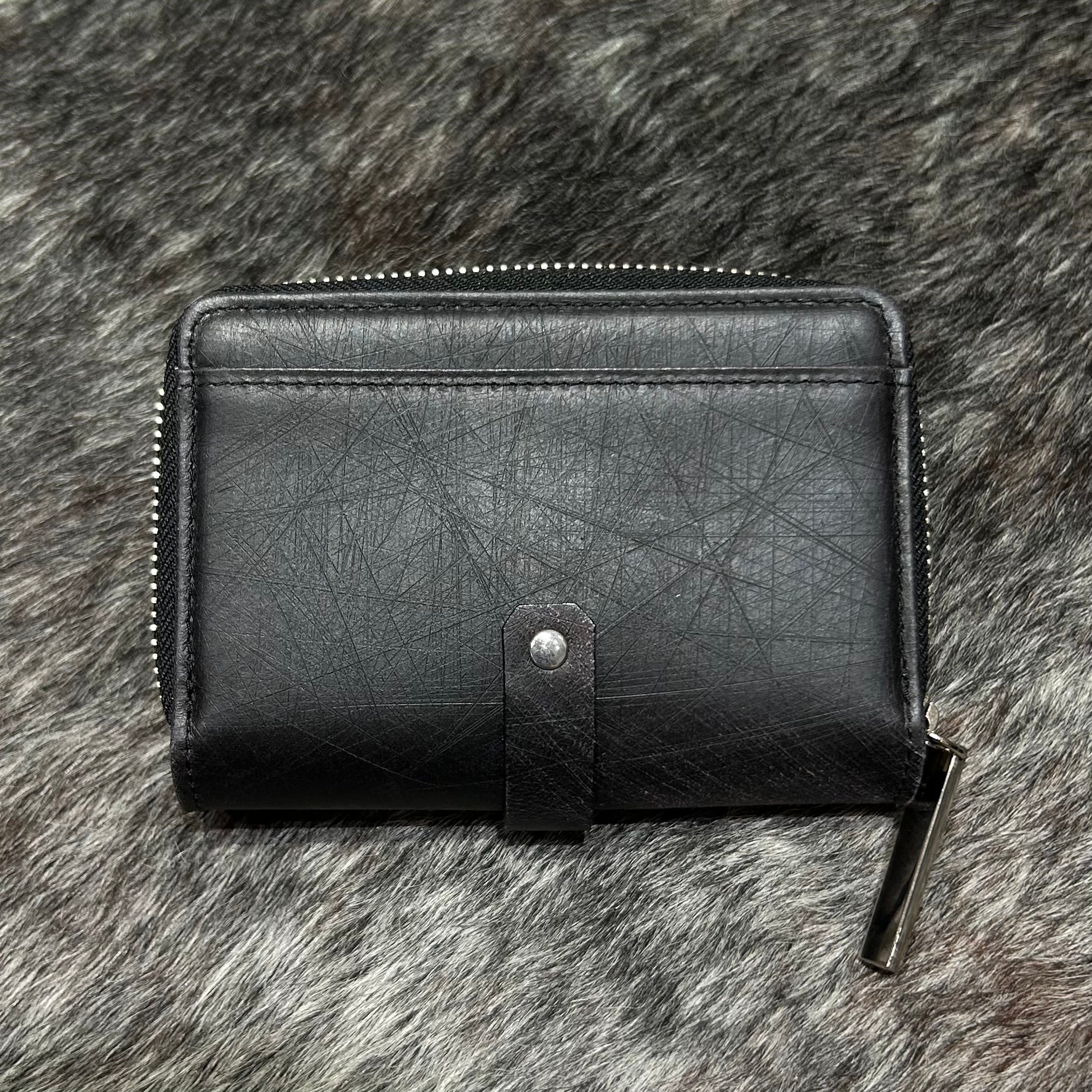 ⚠️予約【M.U.L.】 ハーフラウンドウォレット　-vintageブラック-　※R7. 6月末納品予定