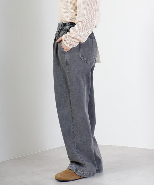 【hunch】ツイル/10ozデニムストレートパンツ  -グレー-※5/14〜5/20より順次配送予定