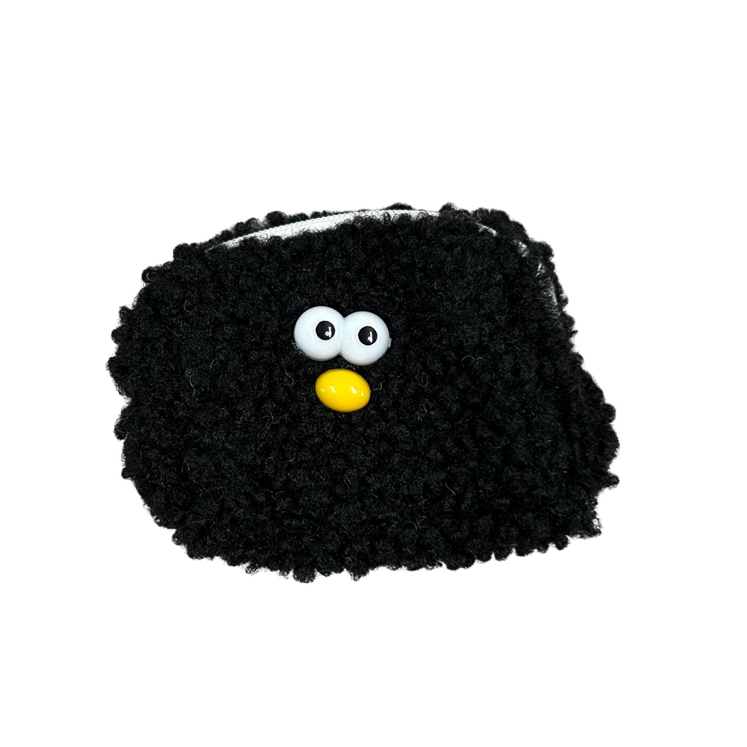 もこもこミニポーチくん -ブラック-　※8/6-12迄に順次発送予定