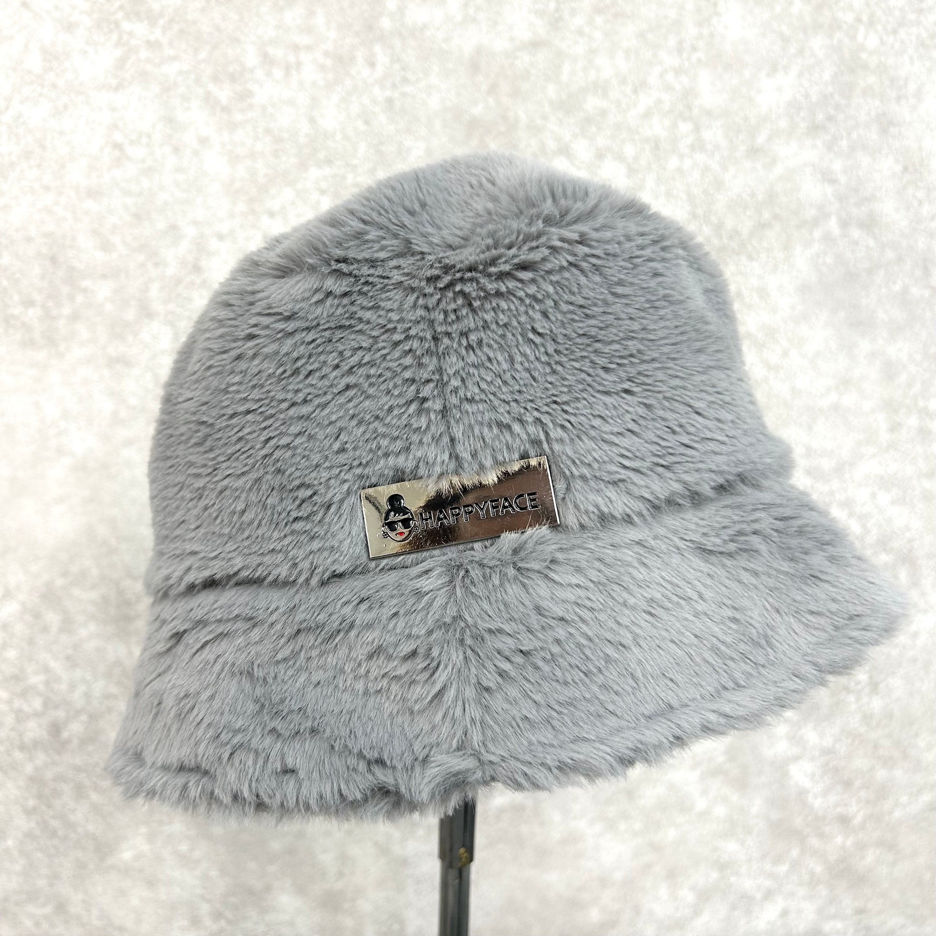 【HAPPYFACE】ＥＭＭＡ　ファーバケットハット　-グレー-　※10/22〜10/28より順次発送