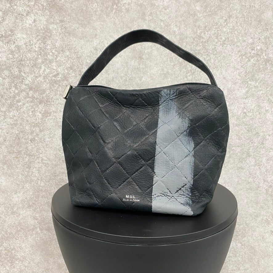 【MUL094-WH】ドロップ2way S オイルレザーキルティング(ブラック) ホワイトライン　※10/29〜11/2より弊社事務所から順次発送