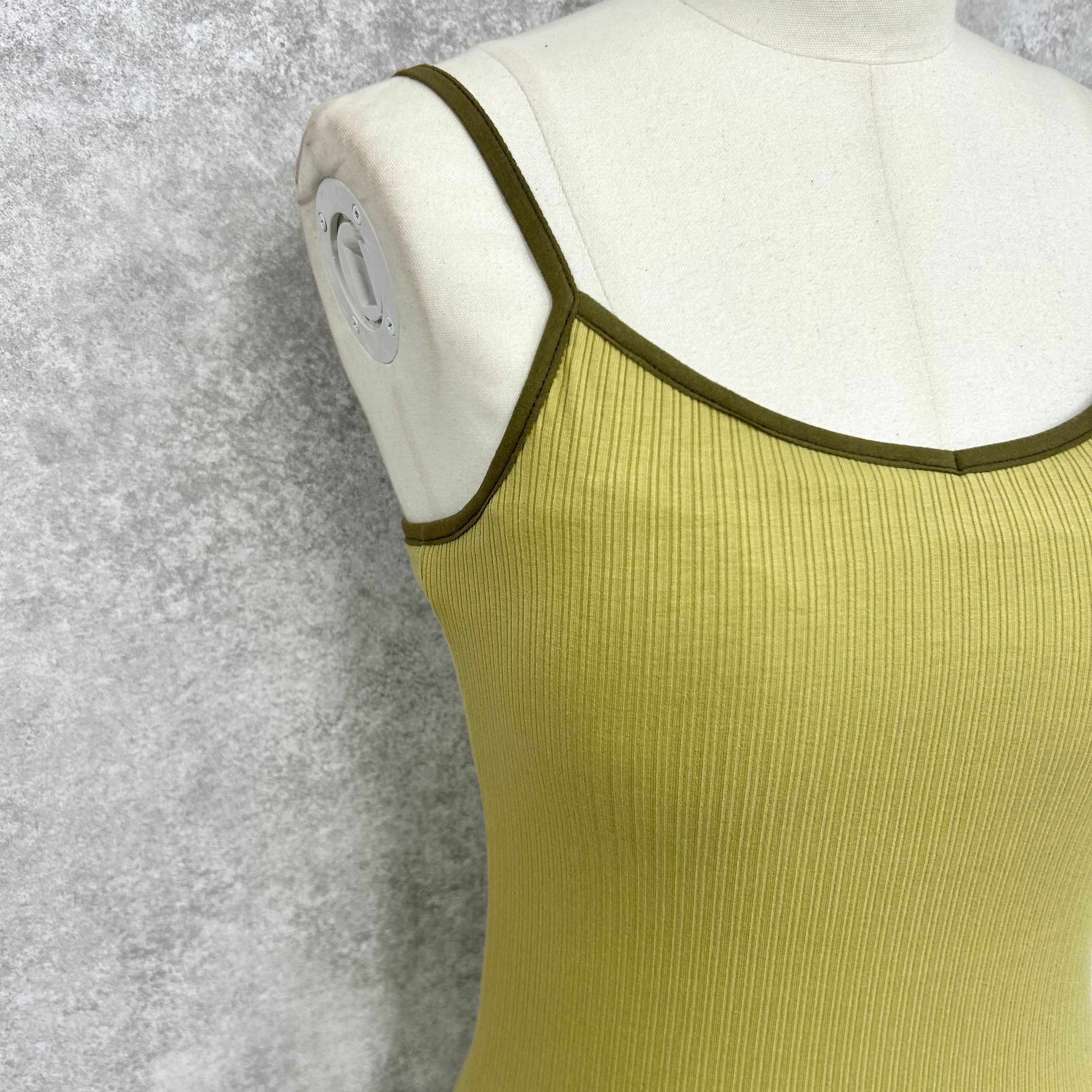 バイカラーカップ付キャミ　-ピスタチオ-　※5/14-20迄に順次発送予定